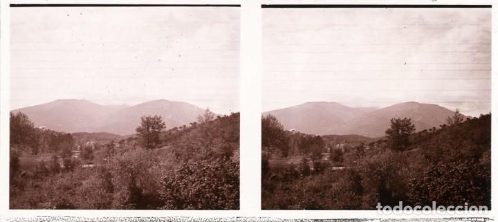 Fotografia antiga: FOTOGRAFIA ESTEREOSCOPICA EN CRISTAL ALREDEDORES DE CARDEDEU, POBLE DE MONTSENY, HOSTALRICH, CONRERI