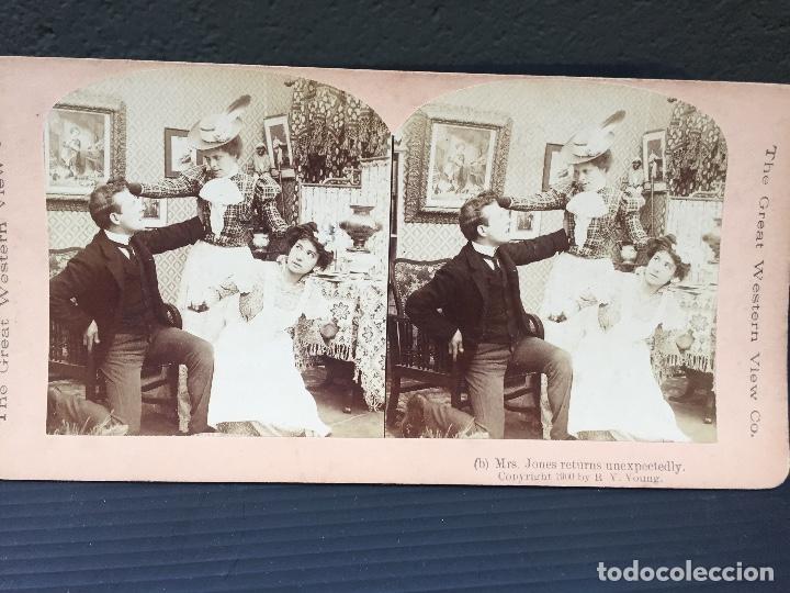 Fotografia antica: LA SE&Ntilde;ORA REGRESA POR SORPRESA!!!!!! 1900, CINE COMICO ,USA