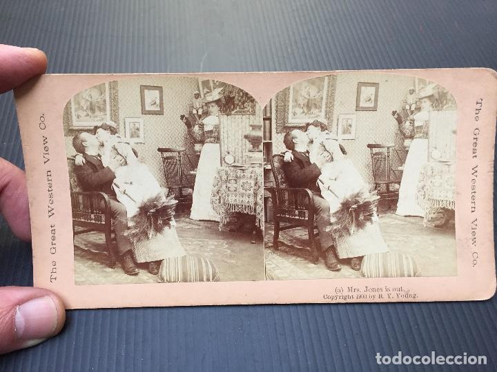Fotografia antica: JONES HA SALIDO !!! 1900, CINE COMICO , USA
