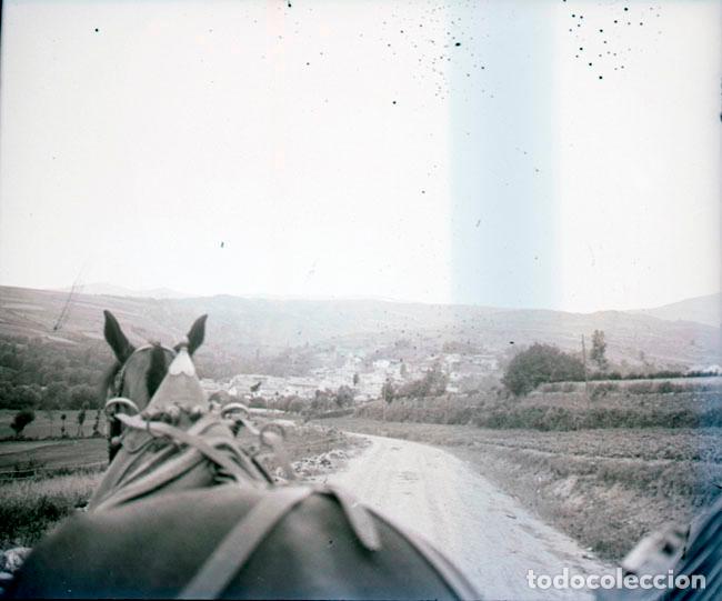 Fotografia antica: Vista del camino desde la tartana. Paisaje de la Cerdanya. ca. 1918