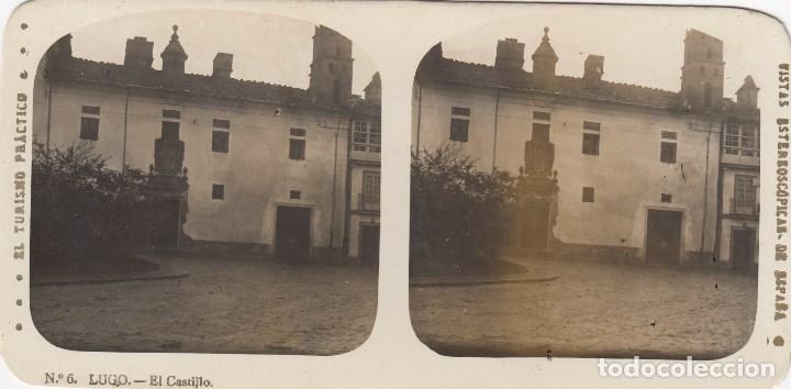 Fotograf&iacute;a antigua: LUGO - EL CASTILLO ESTEREOSCOPIA - Foto 1