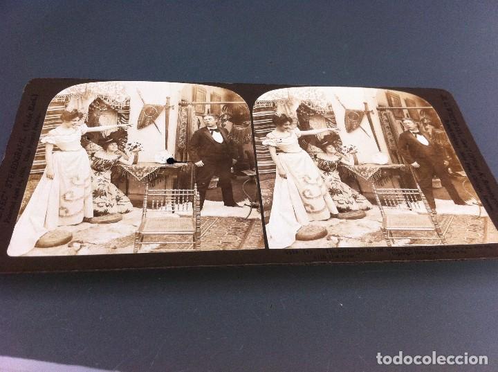 Fotografia antica: FOTOGRAF&Iacute;A ESTEREOSC&Oacute;PICA (THE PERFECT STEREOGRAPH) TIS BETTER TO BE OF WITH THE OLD LOVE... 1902
