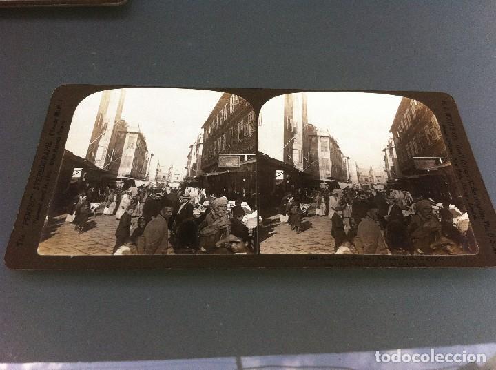 Fotografia antica: FOTOGRAF&Iacute;A ESTEREOSC&Oacute;PICA (THE PERFECT STEREOGRAPH) A STRRET SCENE. ALEXANDRIA, EGYPT. 1901