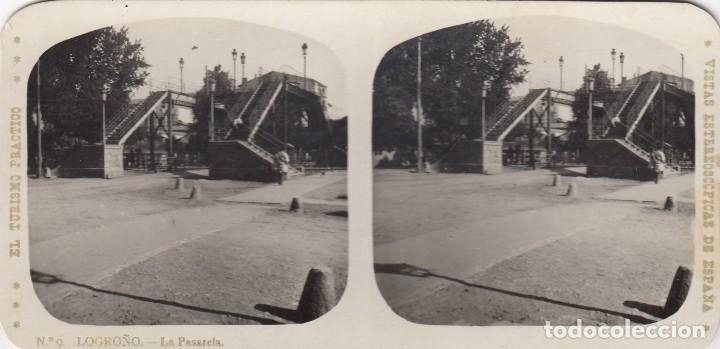 Fotograf&iacute;a antigua: LOGRO&Ntilde;O - LA PASARELA ESTEREOSCOPIA - Foto 1