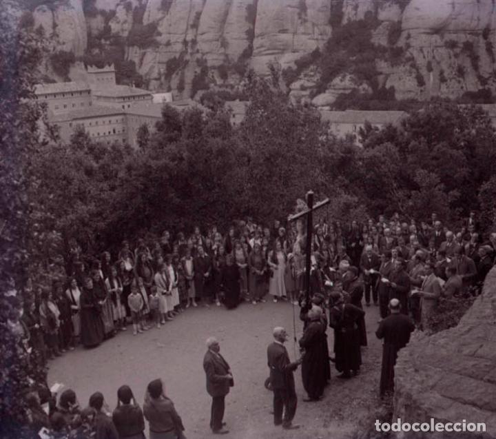 Fotografia antica: Montserrat. Preciosa foto. V&iacute;a Crucis. c.1940