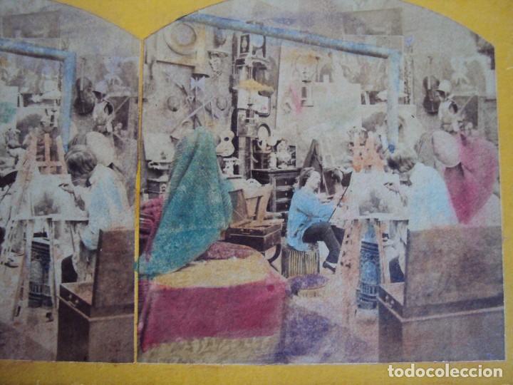 Fotografia antica: (ES-180708) ESTEREOSCOPICA DE TALLER DE DIBUJO