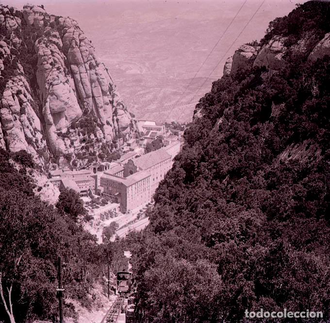 Fotografia antica: Montserrat. Grandes rocas. Paisaje. Preciosa imagen. Monasterio. c. 1935