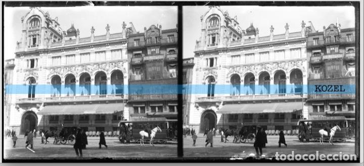 Fotografia antica: MADRID-NEGATIVO EN CRISTAL ESTEREOSCOPICO- CALLE ALCALA A&Ntilde;OS 1920 - MAXIM&acute;S-CASINO ORIGINAL