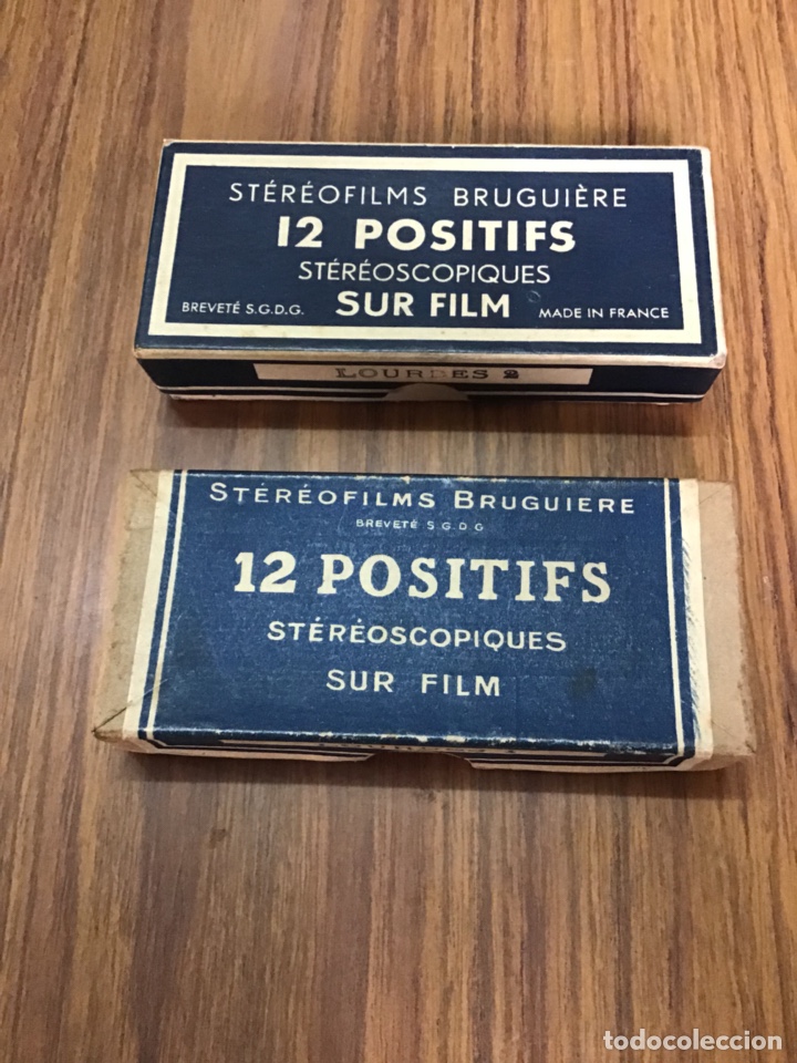 Antique Photography: LOURDES-STEREOFILMS BRUGUIERE- 24 ESTEREOSCOPIAS-LOURDES 1 y 2-2 CAJITAS.