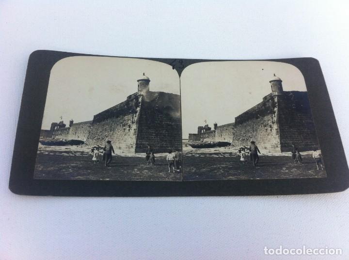 Fotografia antica: FOTOGRAF&Iacute;A ESTEREOSC&Oacute;PICA (PORTUGAL. VIANNA DO CASTELLO. O CASTELLO) 18 x 9cm.