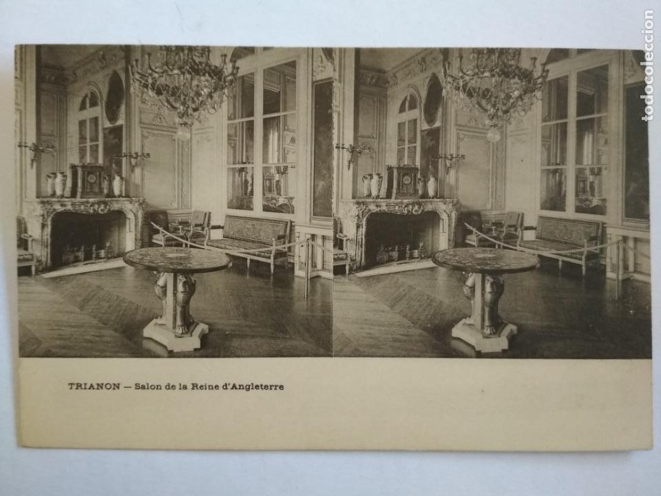 Photographie ancienne: POSTAL ESTEREOSCOPICA TRIANON, SALON DE LA REINA DE INGLATERRA