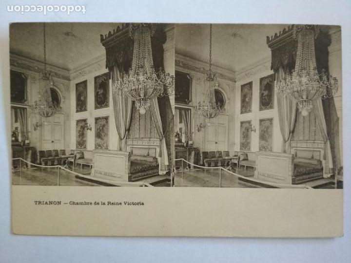 Photographie ancienne: POSTAL ESTEREOSCOPICA TRIANON, HABITACION DE LA REINA VICTORIA