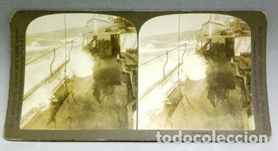 Photographie ancienne: FOTOGRAFIA ESTEREOSCOPICA. TORMENTA EN EL MAR. - P-ESTEO-042