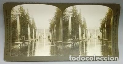Photographie ancienne: FOTOGRAFIA ESTEREOSCOPICA. AVDA. DE LAS FUENTES PALACIO IMPERIAL PETERHOF, RUSIA. - P-ESTEO-046