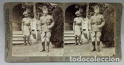 Photographie ancienne: FOTOGRAFIA ESTEREOSCOPICA. LORD ROBERTS, HEROE DE KANDAHAR, FOTOGRAFIADO EN PRETORIA, SUDAFRICA.