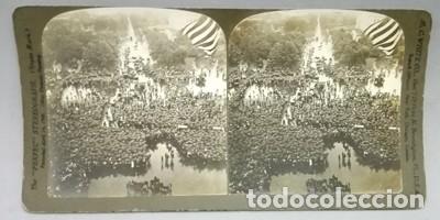 Photographie ancienne: FOTOGRAFIA ESTEREOSCOPICA. MULTITUD DURANTE EL FUNERAL DE MC KINLEY, WASHINGTON.- P-ESTEO-067
