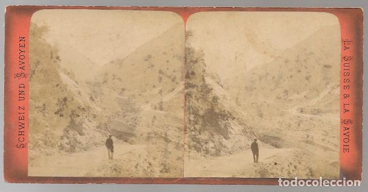 Fotograf&iacute;a antigua: FOTOGRAFIA ESTEREOSCOPICA  , SUISSE &SAVOIE (le mont Pelau )
