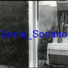 Fotografía antigua: MATARO BARCELONA ALTAR SANTA JULIANA Y SEMPRONIANA - CRISTAL ESTEREOSCOPICO - PRINCIPIO 1900