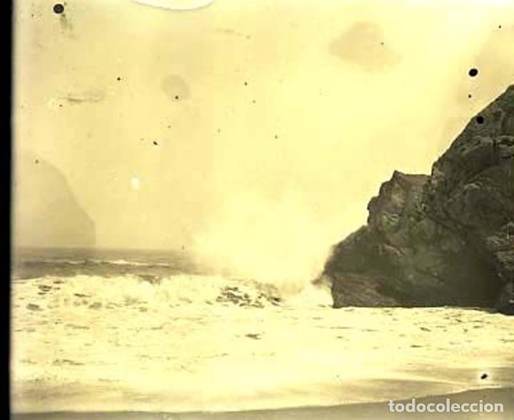 Fotograf&iacute;a antigua: FOTOGRAFIA ESTEREOSCOPICA EN CRISTAL DE PAISAJE COSTERO, NO LOCALIZADA, PRINCIPIOS DE SIGLO XX, NEGA