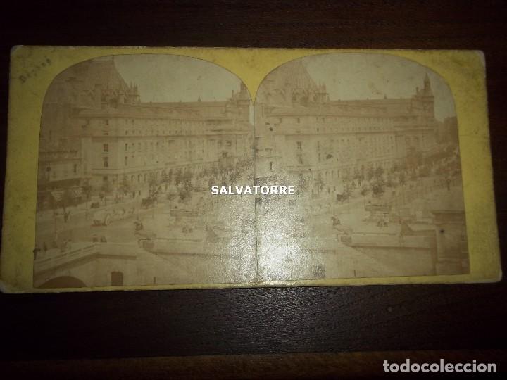 Fotograf&iacute;a antigua: fotografia estereoscopica. PALACIO JUSTICIA PARIS.H.GUERARD.FRANCIA.FRANCE
