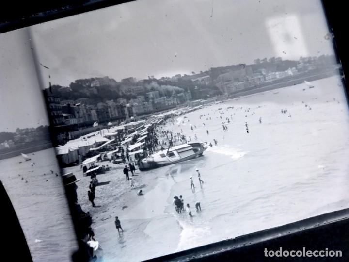Fotograf&iacute;a antigua: NUMULITE CRI137 Cristal estereosc&oacute;pico barco varado playa la concha san sebasti&aacute;n donosti ?