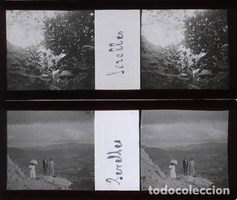 Fotografia antiga: ALCOY 2 POSITIVOS CRISTAL ESTEREOSCOPICA