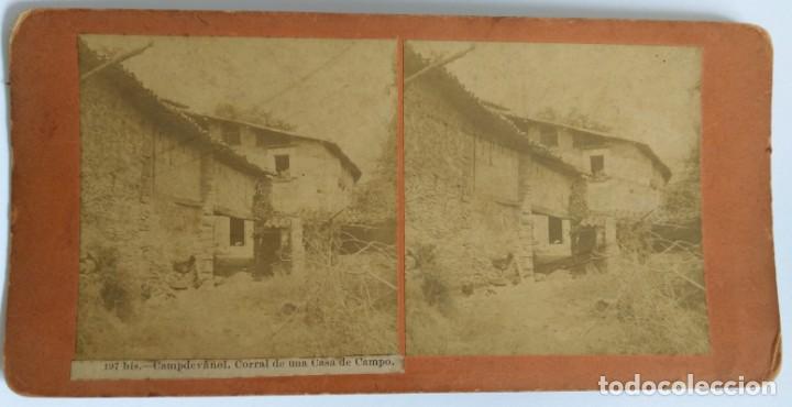 Fotograf&iacute;a antigua: CAMPDEVANOL estereoscopica tama&ntilde;o 9 x 18