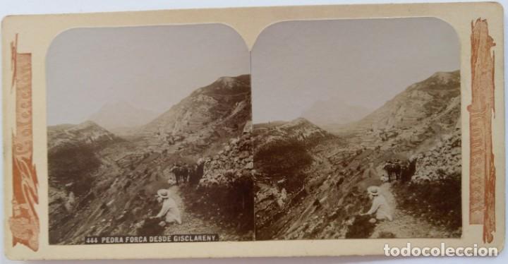 Fotograf&iacute;a antigua: PEDRA FORCA DESDE GISCLARNEY