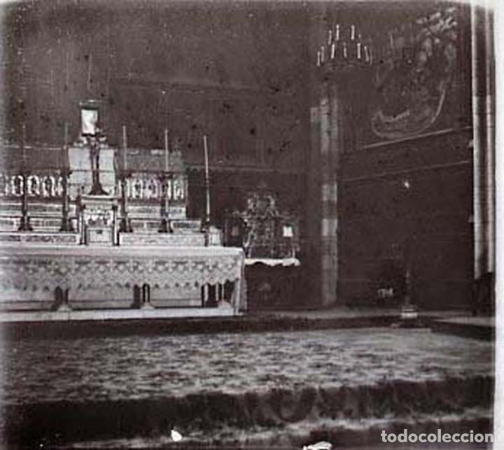 Fotografia antiga: FOTOGRAFIA ESTEREOSCOPICA DE CRISTAL, INTERIOR DE CATEDRAL, NO LOCALIZADA, A&Ntilde;OS 1920 APROX. MIDE 13