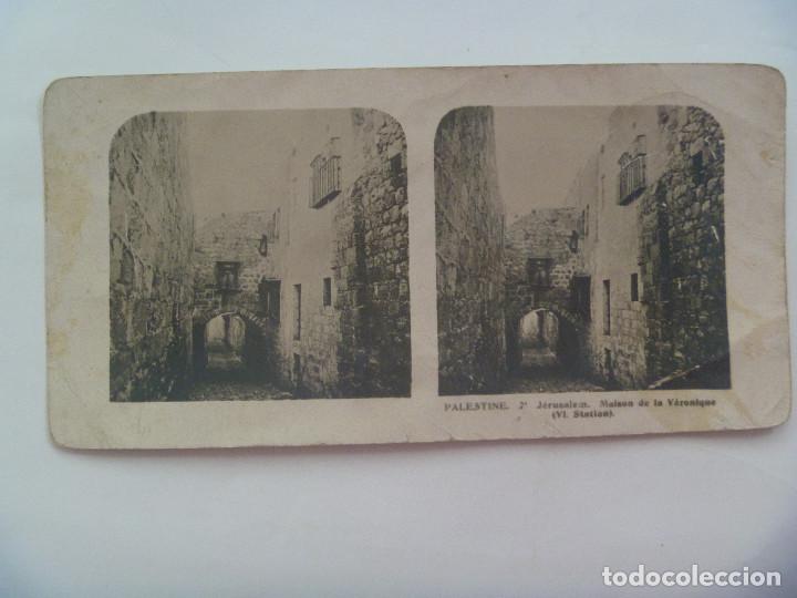 Fotograf&iacute;a antigua: ANTIGUA FOTO ESTEREOSCOPICA DE PALESTINA : JERUSALEM , CASA DE LA VERONICA . SIGLO XIX