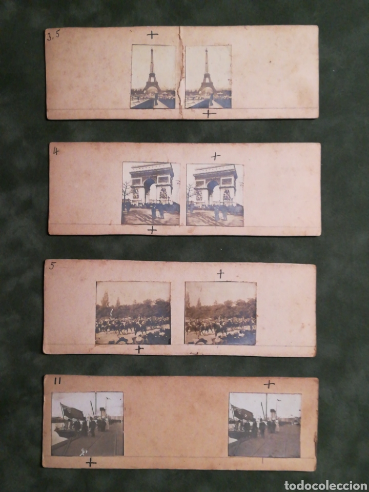 Fotografia antica: CUATRO FOTOGRAFIAS ESTEREOSCOPICAS ARTESANAS. PARIS
