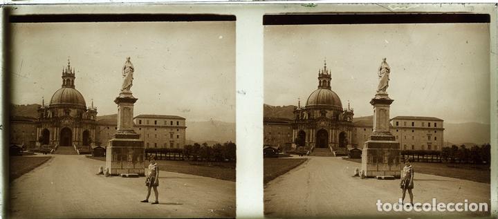 Fotografia antiga: SANTUARIO DE LOYOLA ESTEROSCOPICO POSITIVO DE CRISTAL