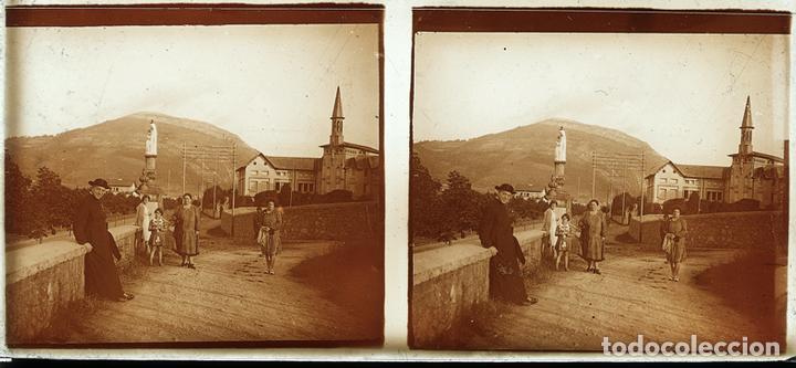 Fotografia antiga: SANTUARIO DE LOYOLA ESTEROSCOPICO POSITIVO DE CRISTAL