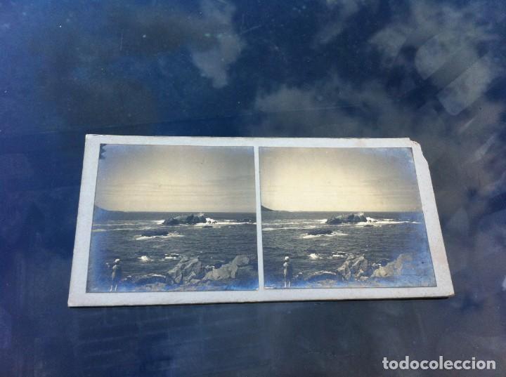Photographie ancienne: FOTOGRAF&Iacute;A ESTEREOSC&Oacute;PICA. NI&Ntilde;OS MIRANDO EL MAR.