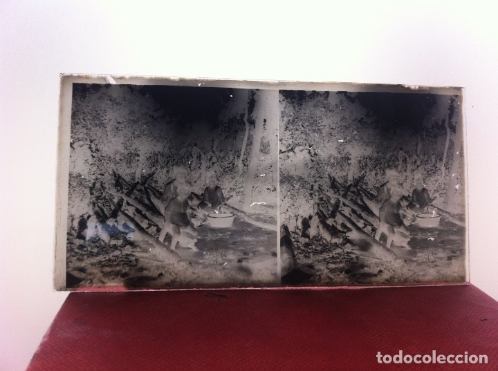 Fotografia antica: CRISTAL ESTEREOSC&Oacute;PICO. NI&Ntilde;OS JUGANDO.