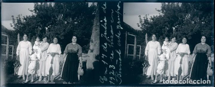 Fotografia antiga: BU&Ntilde;OL NEGATIVO DE CRISTAL ESTEREOSCOPICO 1923