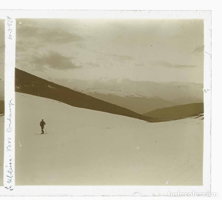 Photographie ancienne: CENTRE EXCURSIONISTA DE CATALUNYA. Les pistes. Esqu&iacute;.Esquiador. La Molina. 11/3/1928