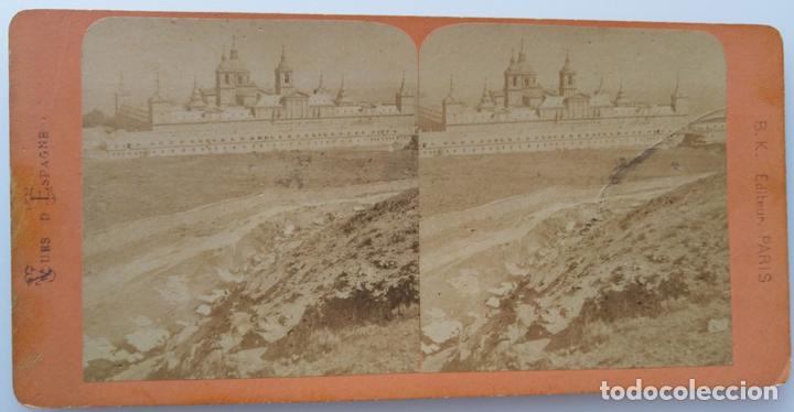 Fotografia antica: PALACIO REAL DEL ESCORIAL ESTEREOSCOPICA