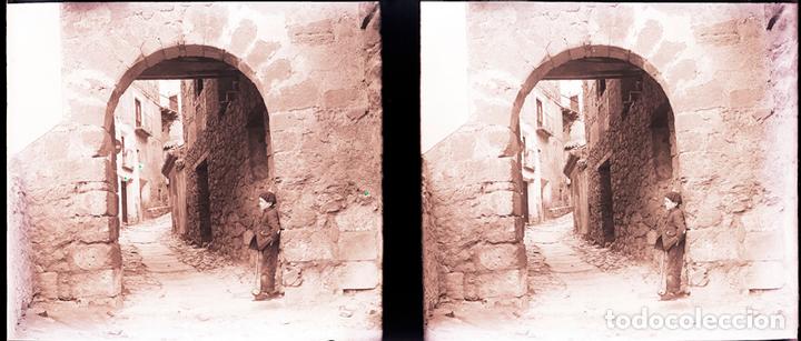 Fotografia antica: ALBARRACIN NEGATIVO CRISTAL ESTEREOSCOPICO