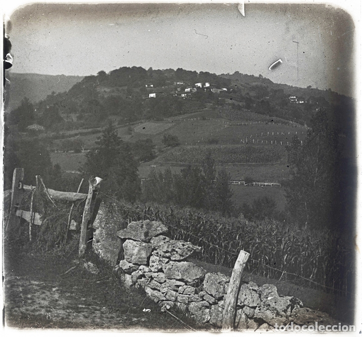 Fotograf&iacute;a antigua: BORINES ASTURIAS SEPTIEMBRE 1923 POSITIVO DE CRISTAL