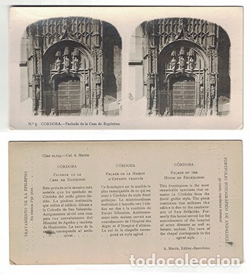 Fotograf&iacute;a antigua: FOTOGRAFIA ESTEREOSCOPICA. CORDOBA. FACHADA DE LA CASA EXPOSITOS, N&ordm; 5 - P-ESTEO-099