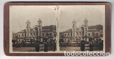 Antique Photography: FOTOGRAFIA ESTEREOSCOPICA. SAN SEBASTIAN, CASINO, ESCENA CAMPESTRE - P-ESTEO-120