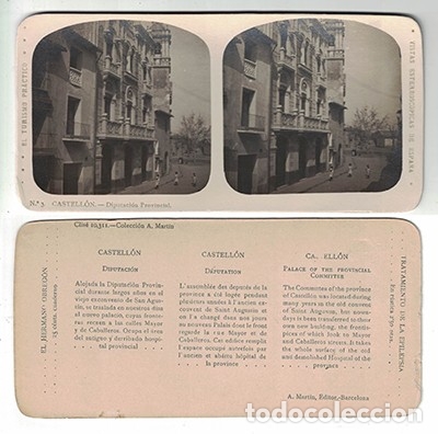 Antique Photography: FOTOGRAFIA ESTEREOSCOPICA. DIPUTACION PROVINCIAL DE CASTELLON, N&ordm; 3 - P-ESTEO-141