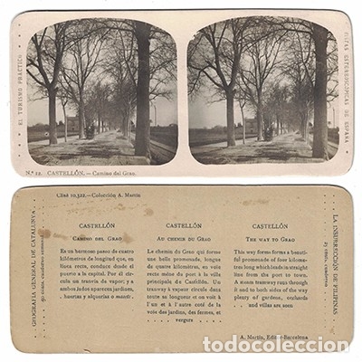 Antique Photography: FOTOGRAFIA ESTEREOSCOPICA. CAMINO DEL GRAO, CASTELLON, N&ordm; 12 - P-ESTEO-147