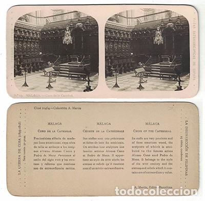 Antique Photography: FOTOGRAFIA ESTEREOSCOPICA. MALAGA, CORO DE LA CATEDRAL, N&ordm; 13 - P-ESTEO-185