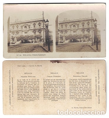 Antique Photography: FOTOGRAFIA ESTEREOSCOPICA. MALAGA, PALACIO EPISCOPAL, N&ordm; 10 - P-ESTEO-186