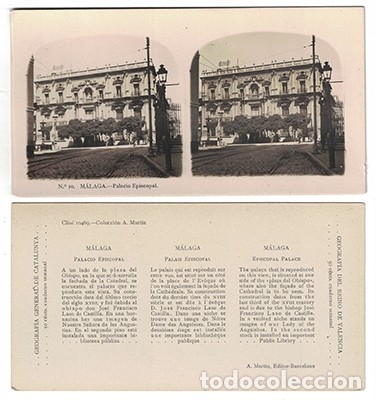 Antique Photography: FOTOGRAFIA ESTEREOSCOPICA. MALAGA, PALACIO EPISCOPAL, N&ordm; 10 - P-ESTEO-187