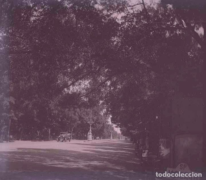 Photographie ancienne: gran avenida. cOCHE. sE DESCONOCE EL LUGAR. C. 1910