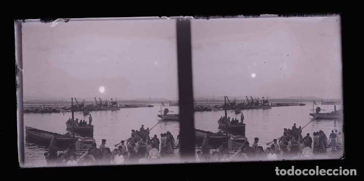 Photographie ancienne: Norte de Espa&ntilde;a. Puerto. Barcos. Pescadores. c. 1915