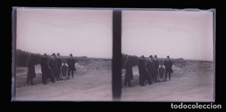 Fotografia antica: Carretera Nacional. Caballeros. Ri&oacute; Bajo Arag&oacute;n. c.1915